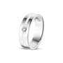 Double Groove Gem Ring