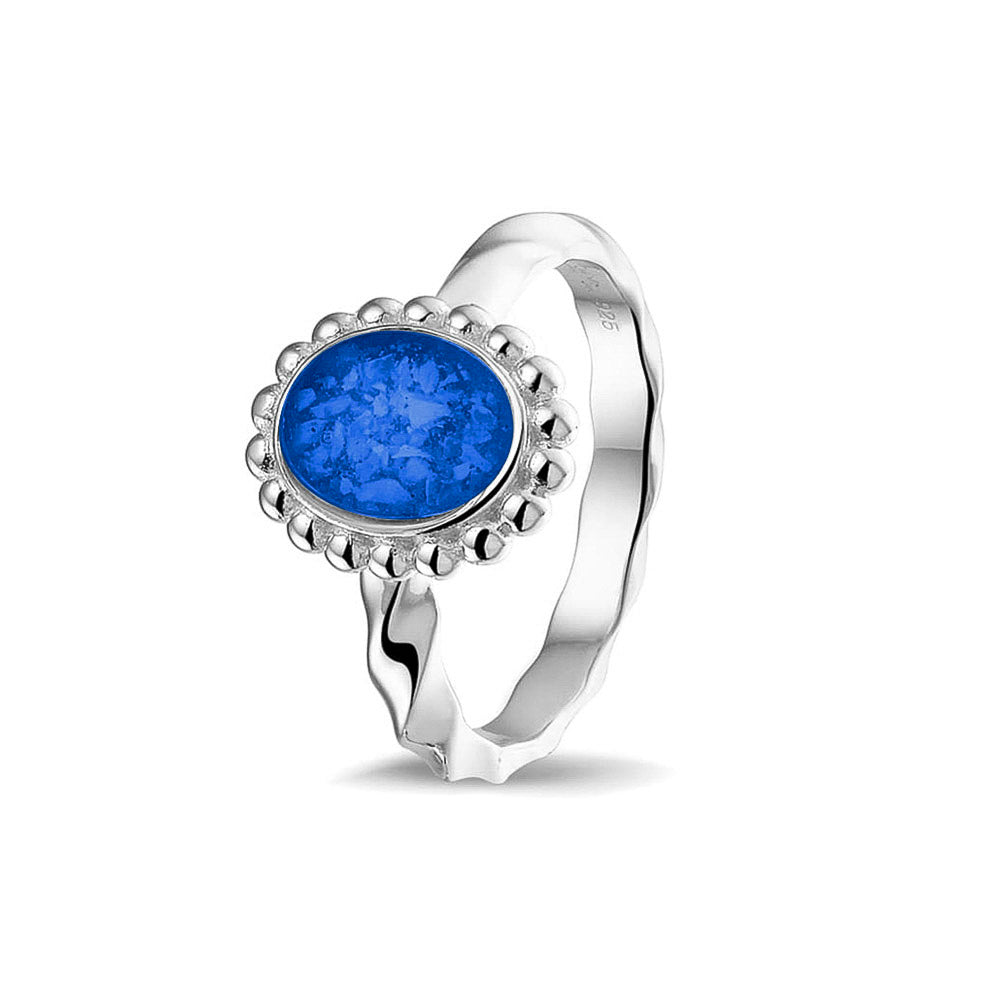 Twisted Band Bubble Ring Oval