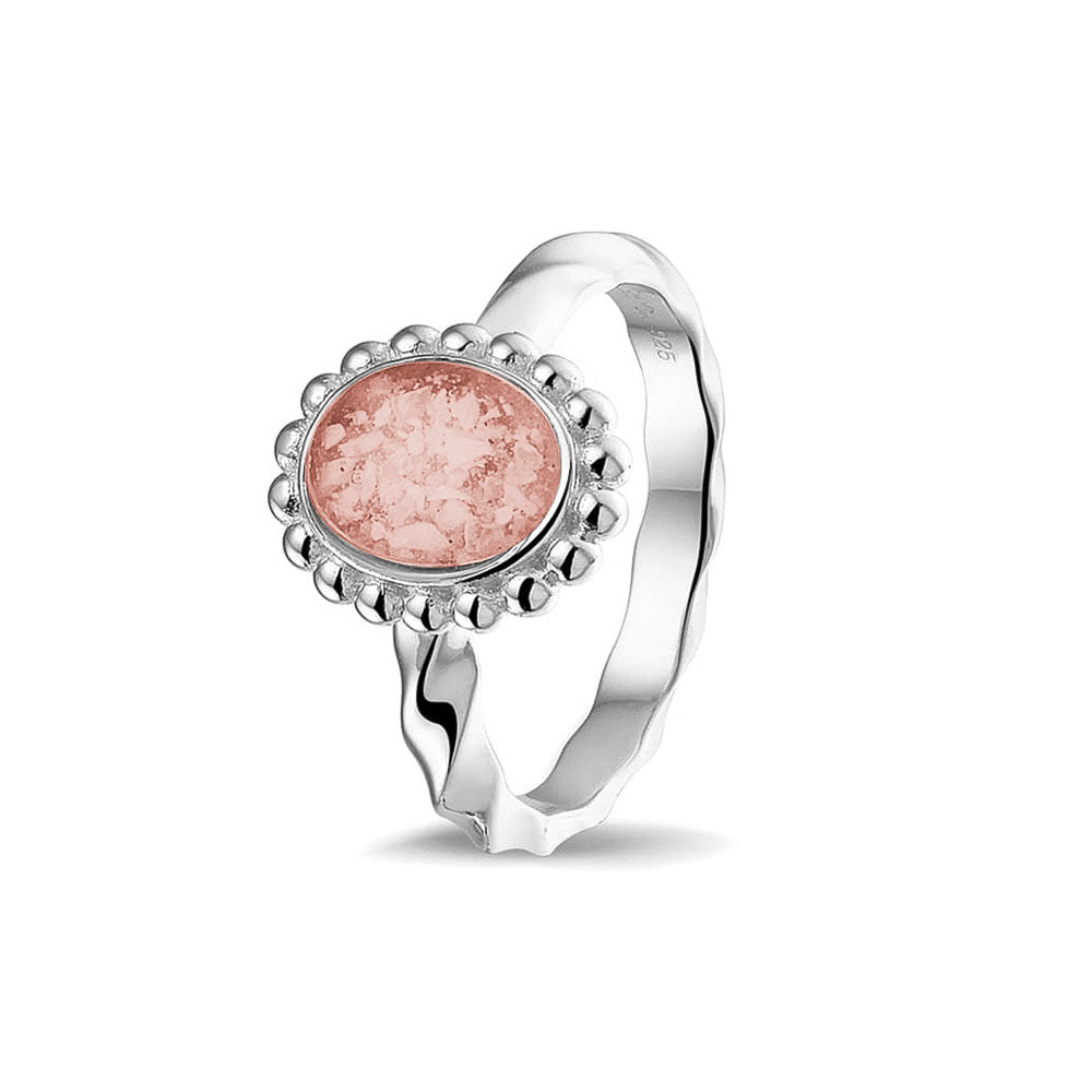 Twisted Band Bubble Ring Oval