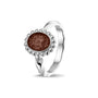 Twisted Band Bubble Ring Oval