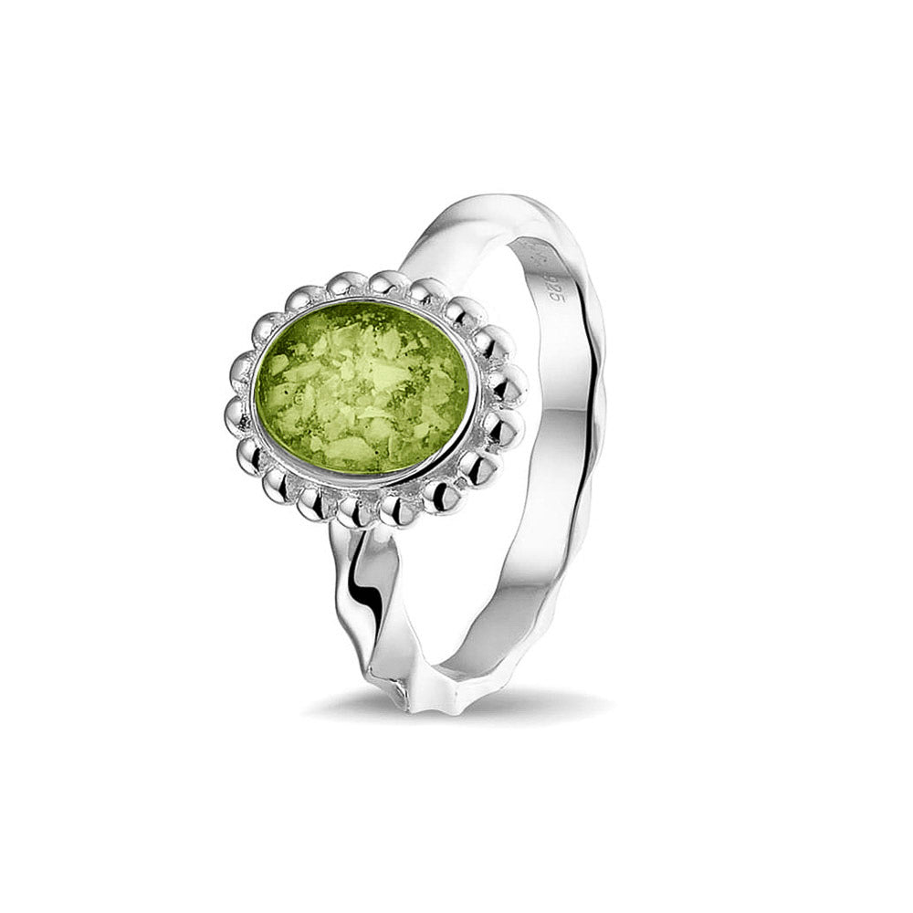 Twisted Band Bubble Ring Oval