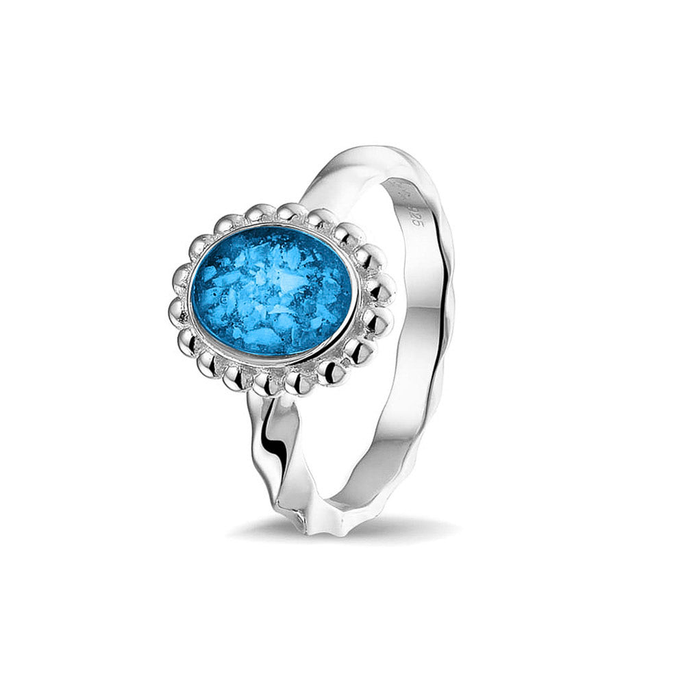 Twisted Band Bubble Ring Oval