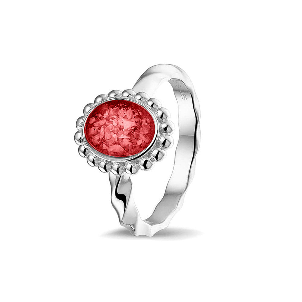 Twisted Band Bubble Ring Oval
