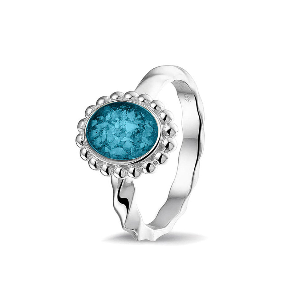 Twisted Band Bubble Ring Oval
