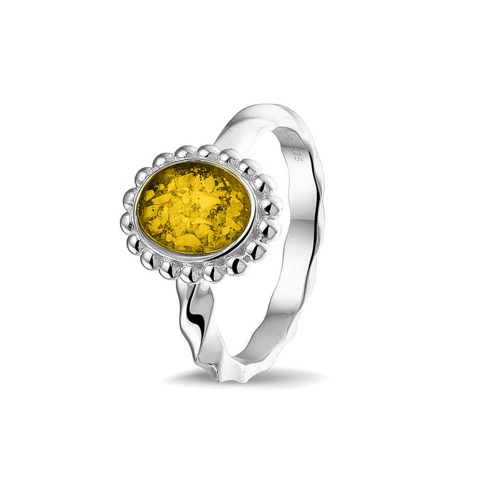 Twisted Band Bubble Ring Oval
