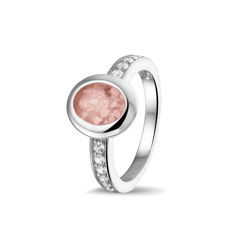 Oval Head Gem Ring Band