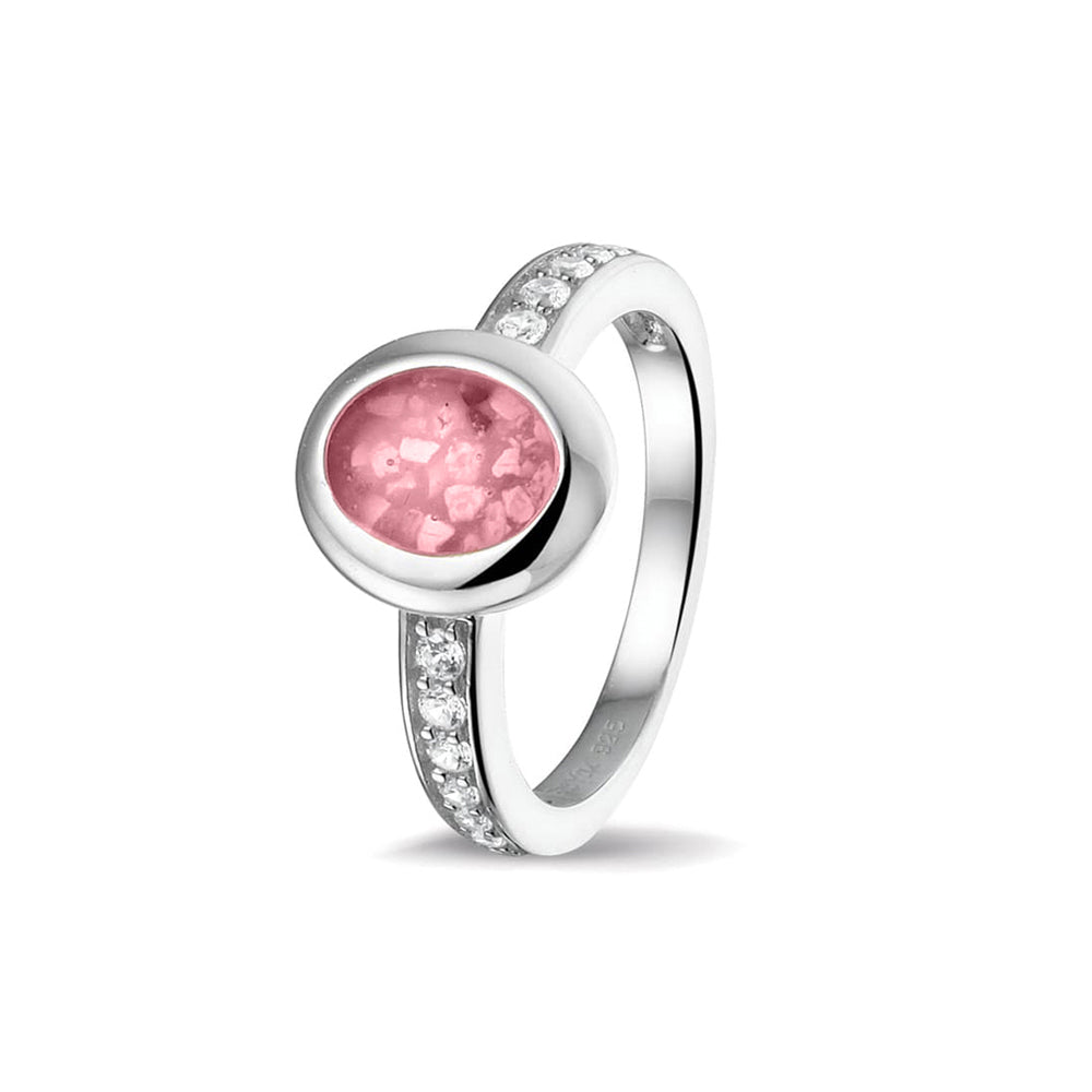 Oval Head Gem Ring Band