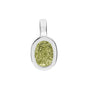 Plain Oval Pendant in Olive - Silver memorial jewellery