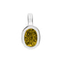 Plain Oval Pendant in Yellow - Silver memorial jewellery
