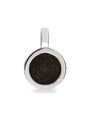 Plain Round Pendant in Black - Silver memorial jewellery