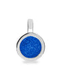 Plain Round Pendant in Blue - Silver memorial jewellery