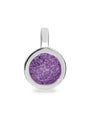 Plain Round Pendant in Purple - Silver memorial jewellery