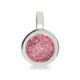 Plain Round Pendant in Soft Pink - Silver memorial jewellery