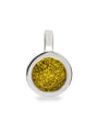 Plain Round Pendant in Yellow - Silver memorial jewellery