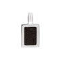 Plain Rectangular Pendant in Black - Silver memorial jewellery