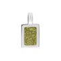 Plain Rectangular Pendant in Olive - Silver memorial jewellery
