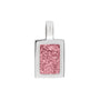 Plain Rectangular Pendant in Soft Pink - Silver memorial jewellery