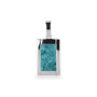 Large Rectangular Pendant in Aqua - Silver memorial jewellery