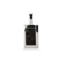 Large Rectangular Pendant in Black - Silver memorial jewellery