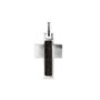 Cross Pendant in Black - Silver memorial jewellery