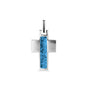 Cross Pendant in Marine Blue - Silver memorial jewellery