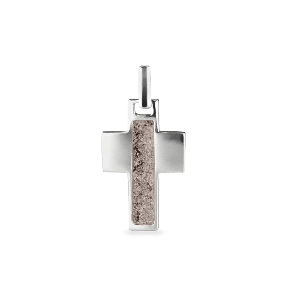 Cross Pendant in Silver - Silver memorial jewellery