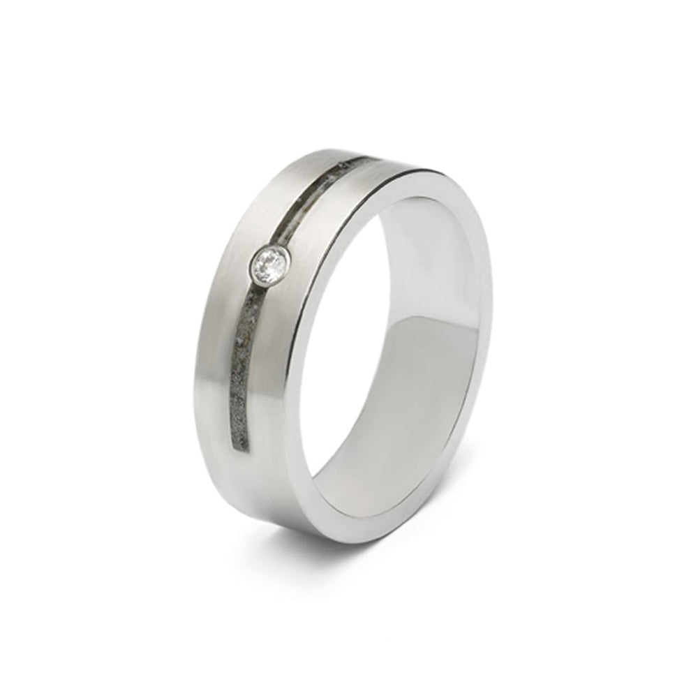 Double Groove Gem Ring