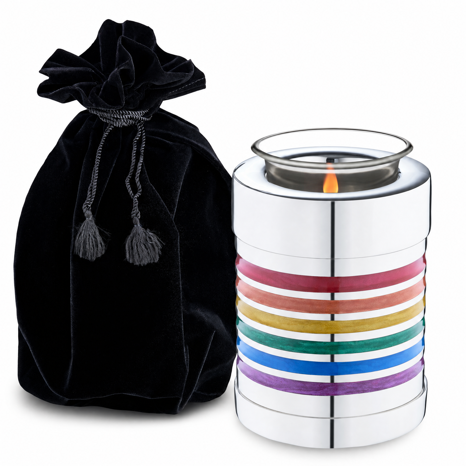 Pride™ Rainbow Tealight Urn Pol Silver