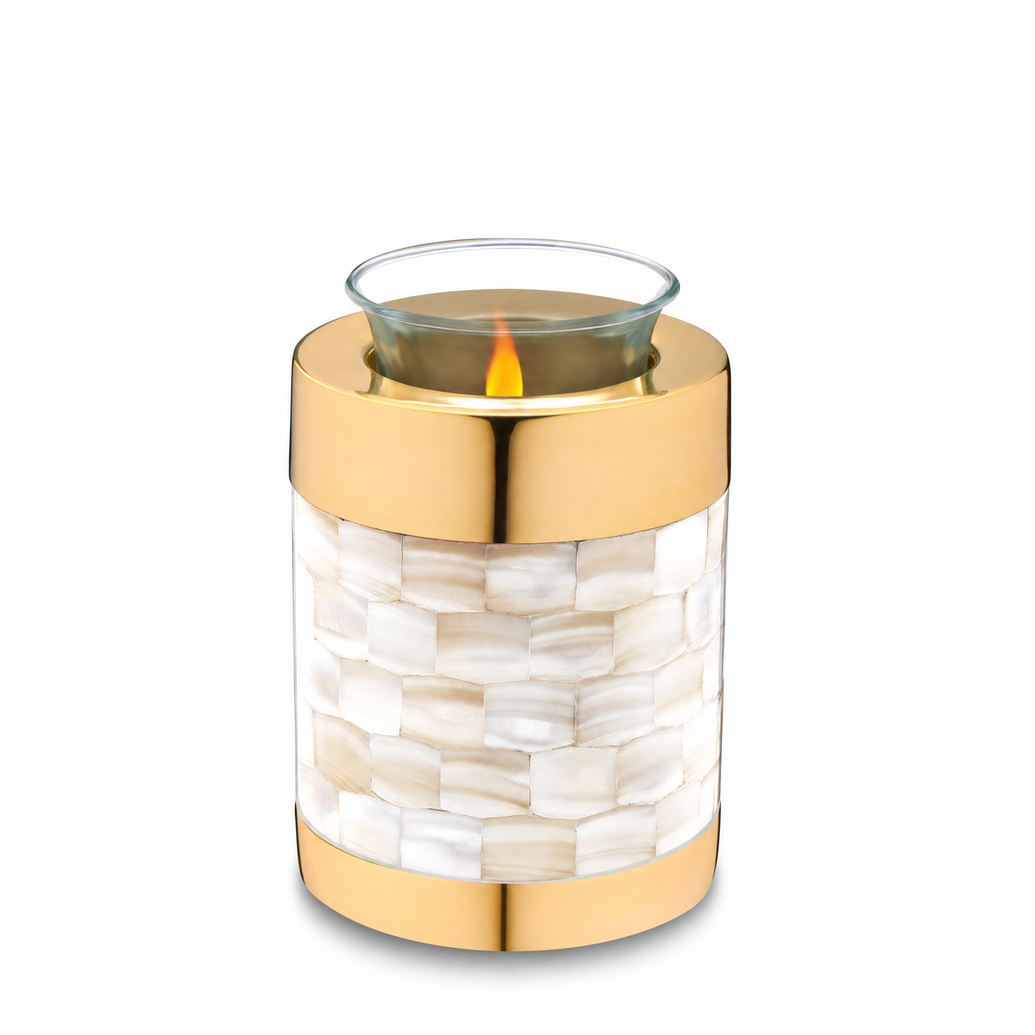 Mother of Pearl™ Tealight Urn Pol Gold