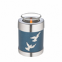 Divine™ Flying Doves Tealight Urn Blue & Bru Pewter