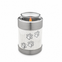 Pet Tealight Urn Pearl White & Bru Pewter