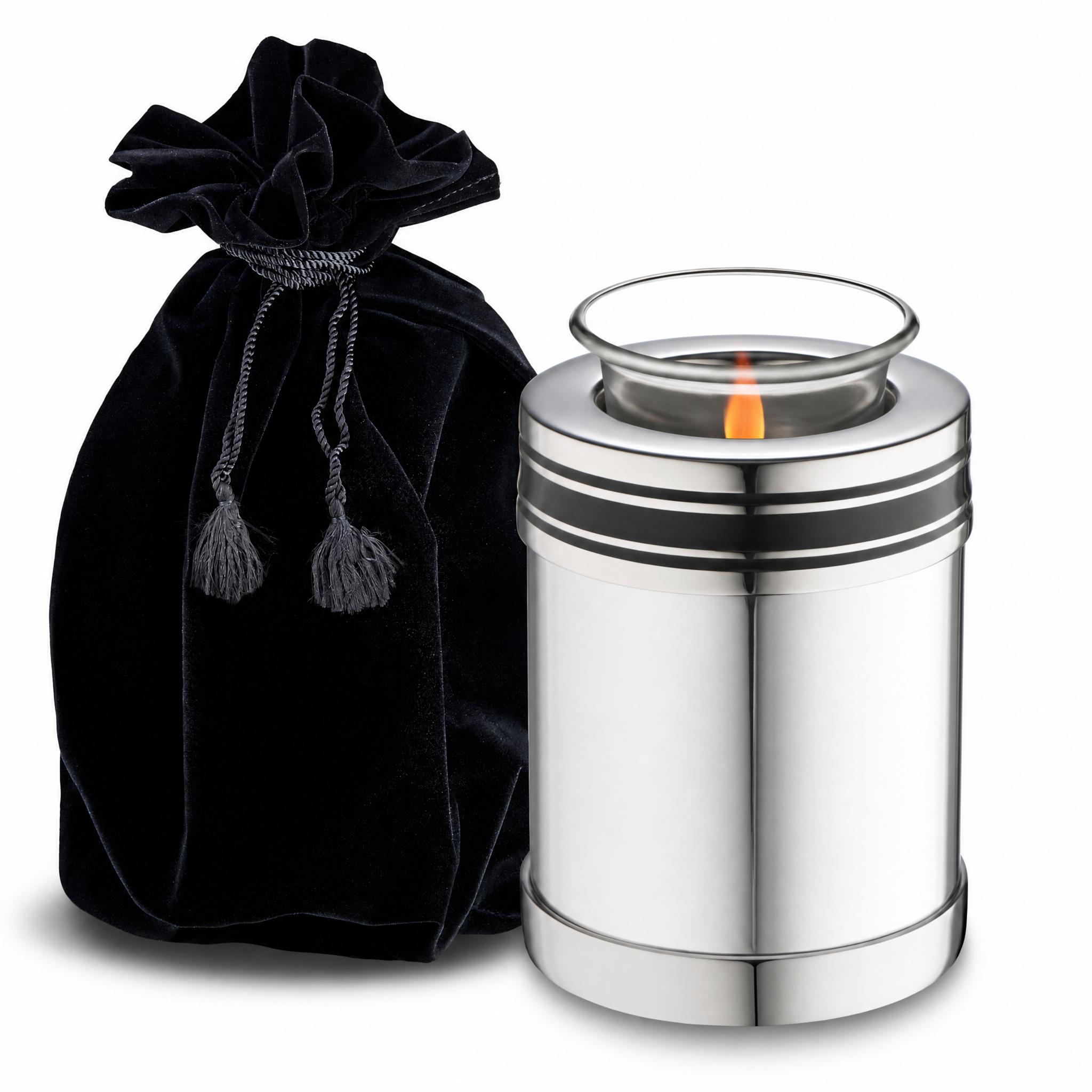 ArtDecoTM Tealight Urn Pol Silver