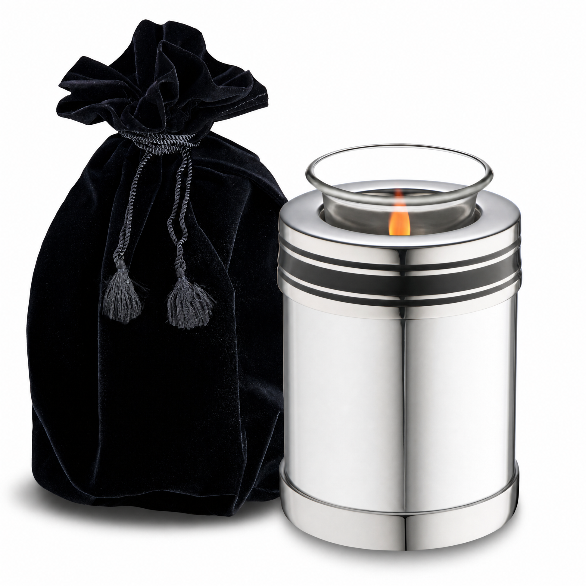 ArtDecoTM Tealight Urn Pol Silver