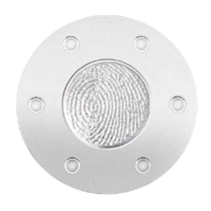 Amare Pearl memorial watch — silver fingerprint insert