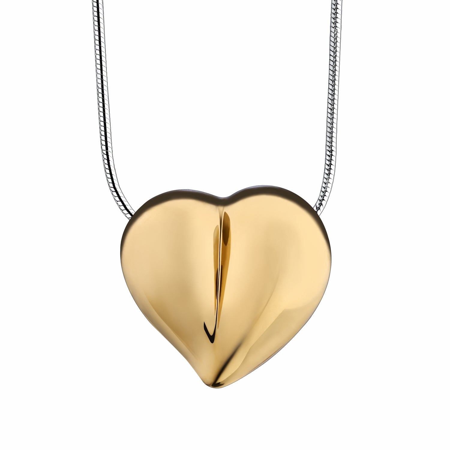 LoveHeart Ashes Pendant Rhodium Plated
