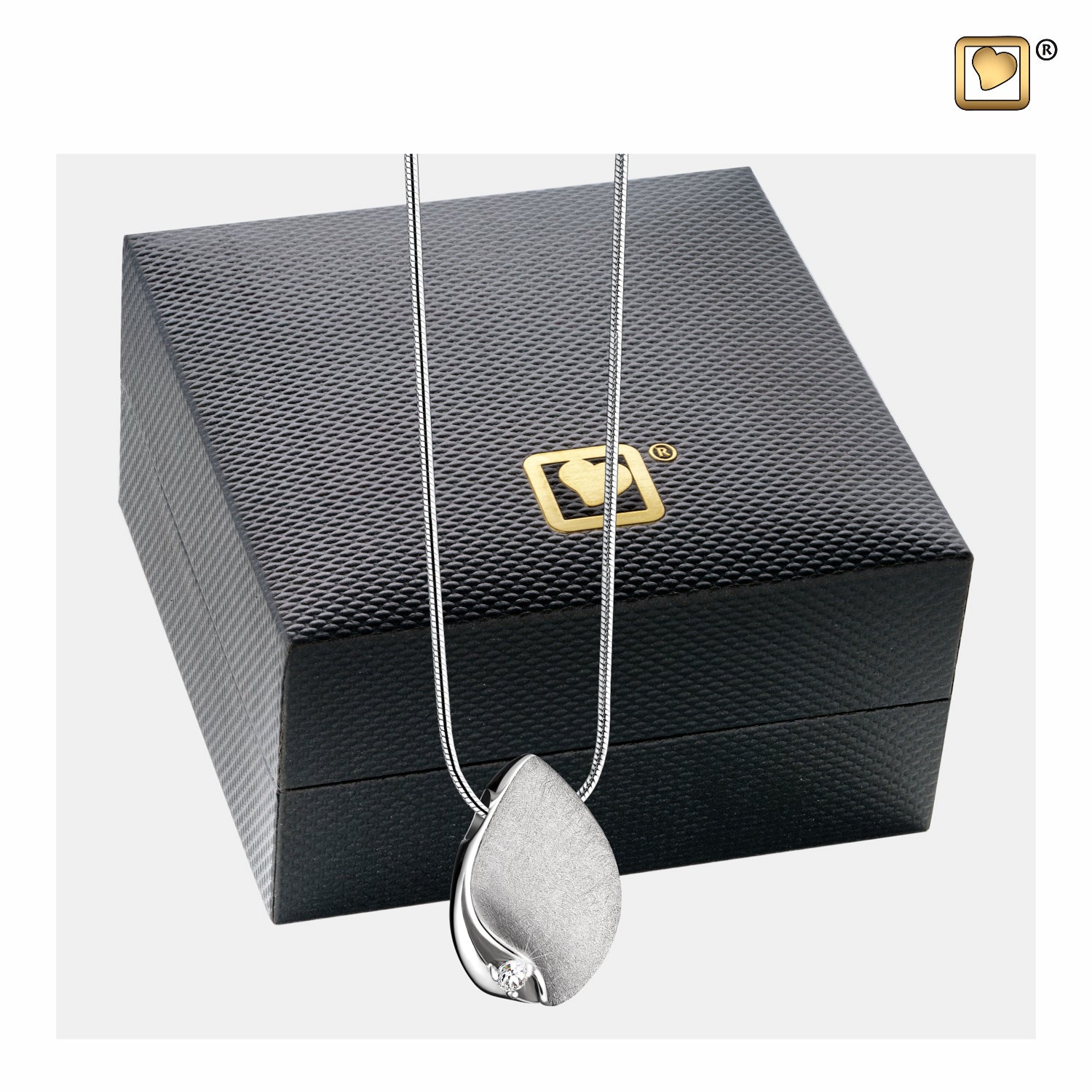 TearDrop Ashes Pendant Pol & Bru Silver w/Zirconia